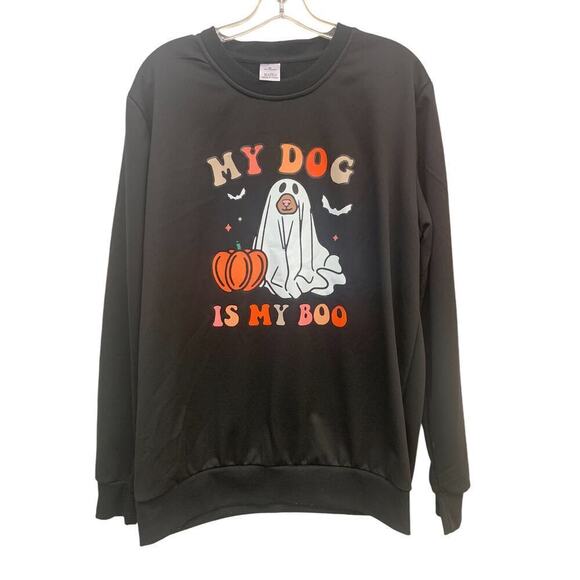 MY DOG IS MY BOO Sweatshirt SZ M - Picture 1 of 3